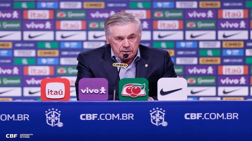 Ancelotti convocou a Seleção Brasileira nesta terça-feira (3) Créditos: Rafael Ribeiro/CBF
