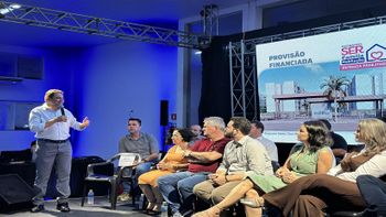 Wener Santos, presidente da MT Par apresentando o programa SER Família em Vera Crédito - Dan Lima / MT Par