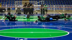 Modalidade Goalball masculino - Foto por: Assessoria