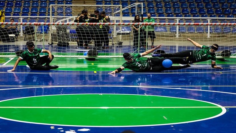 Modalidade Goalball masculino - Foto por: Assessoria